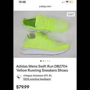 adidas Shoes Adidas Mens Swift Run Hires Yellow Poshmark